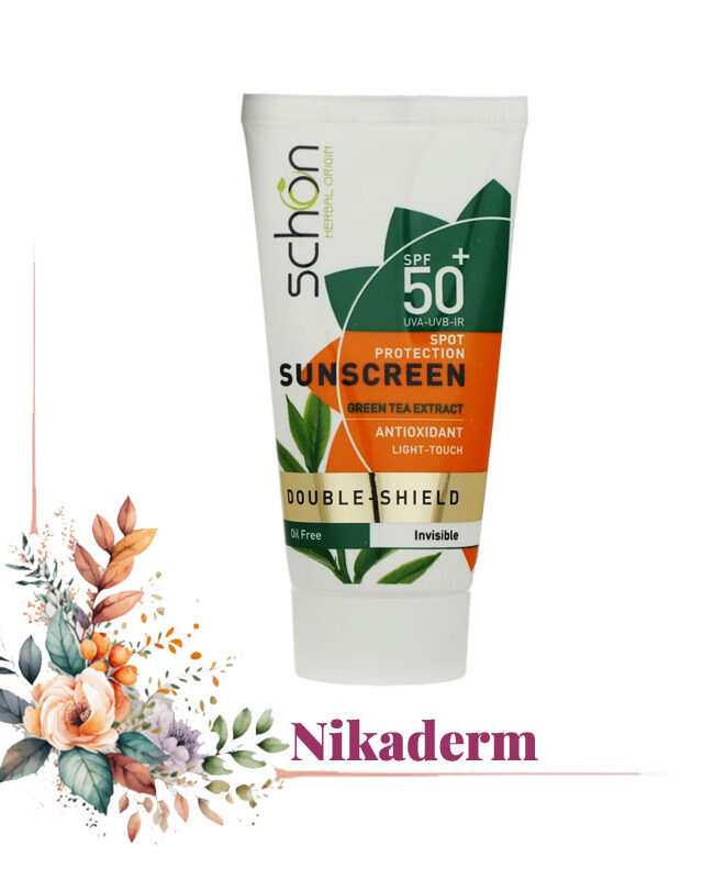 کرم ضد آفتاب دابل شیلد شون، SPF 50 بدون رنگ فاقد چربی حجم 50 میلی لیتر
