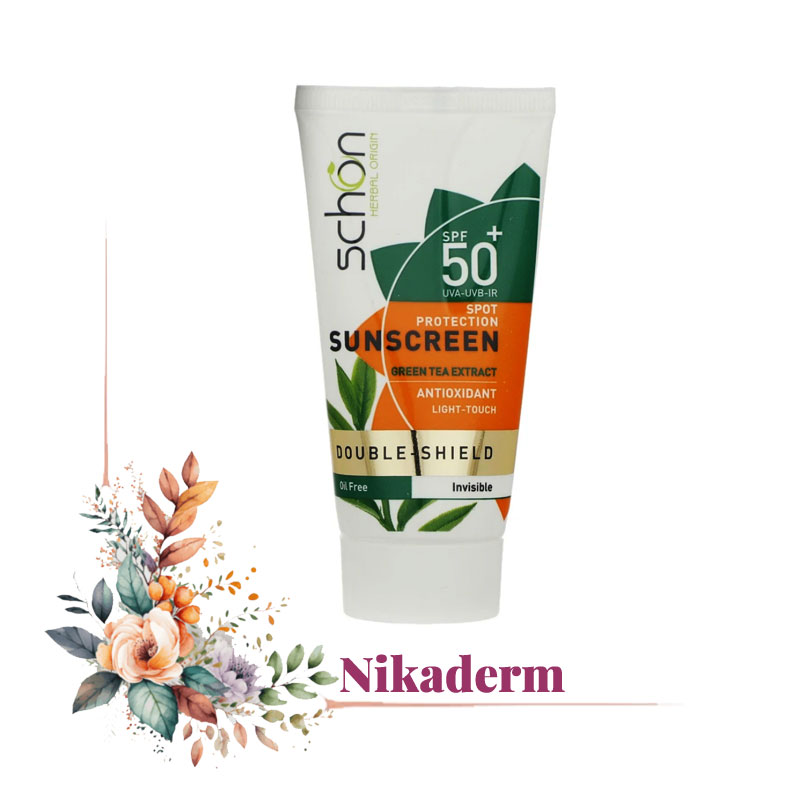 کرم ضد آفتاب دابل شیلد شون، SPF 50 بدون رنگ فاقد چربی حجم 50 میلی لیتر