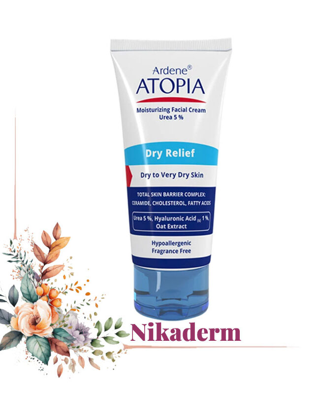 کرم تیوپی مرطوب‌کننده صورت آردن آتوپیا Dry Relief حجم 50 میلی‌لیتر