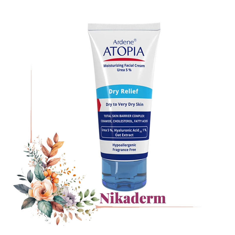 کرم تیوپی مرطوب‌کننده صورت آردن آتوپیا Dry Relief حجم 50 میلی‌لیتر