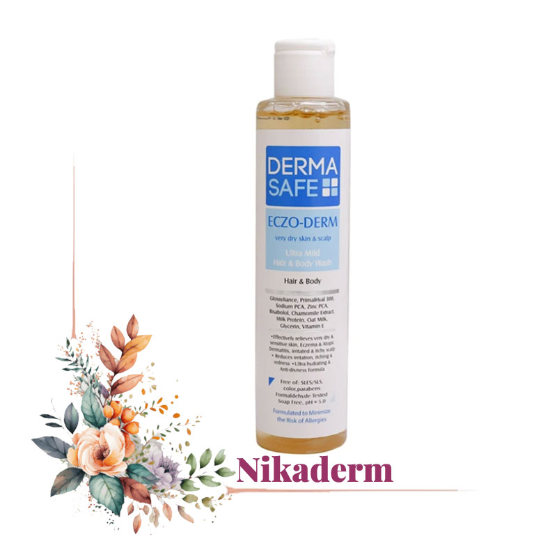 شامپو موهای خشک درماسیف مدل ECZO-DERM حجم 200 میلی لیتر