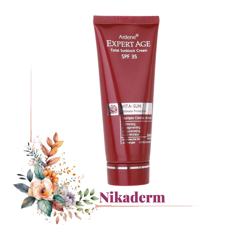 کرم ضد آفتاب بدون رنگ آردن اکسپرت ایج SPF35 مدل VITA-SUN مناسب انواع پوست حجم 45 میلی‌لیتر