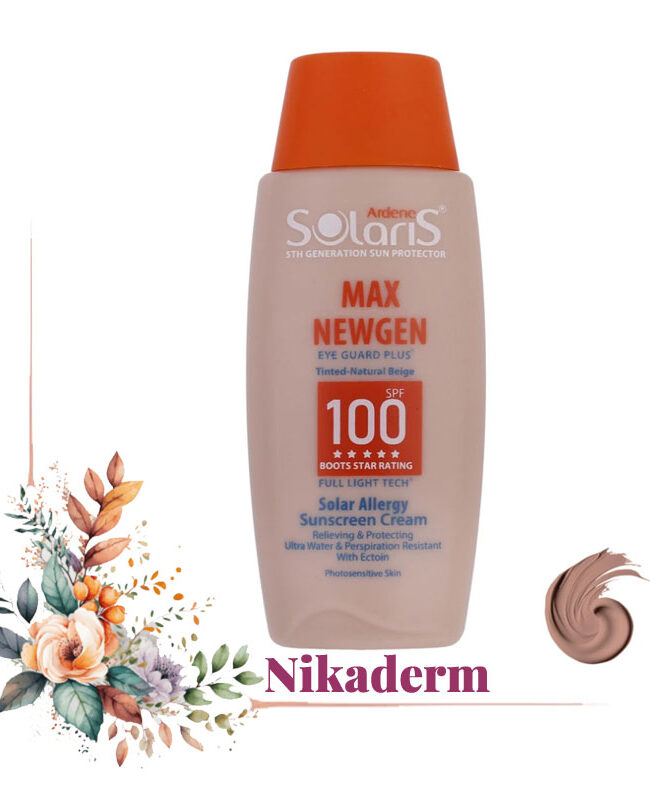 کرم ضدآفتاب رنگی آردن سولاریس SPF100 مدل Max Newgen، مناسب پوست‌های حساس، حجم 100 میلی‌لیتر