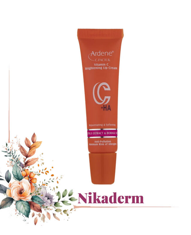 کرم نرم‌کننده و روشن‌کننده لب آردن سی فکتور مدل ویتامین C حجم 12 ml.