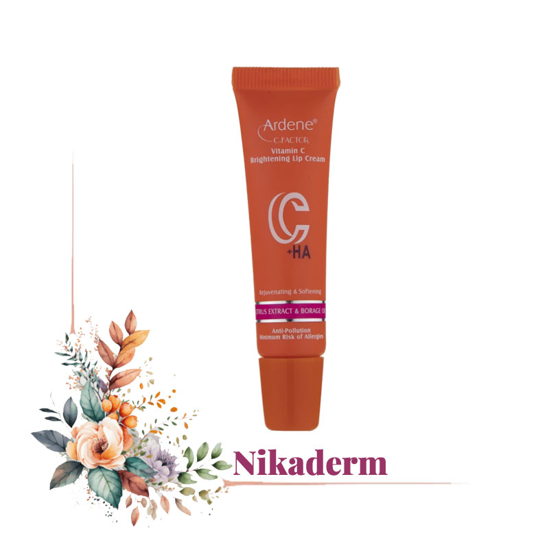 کرم نرم‌کننده و روشن‌کننده لب آردن سی فکتور مدل ویتامین C حجم 12 ml.